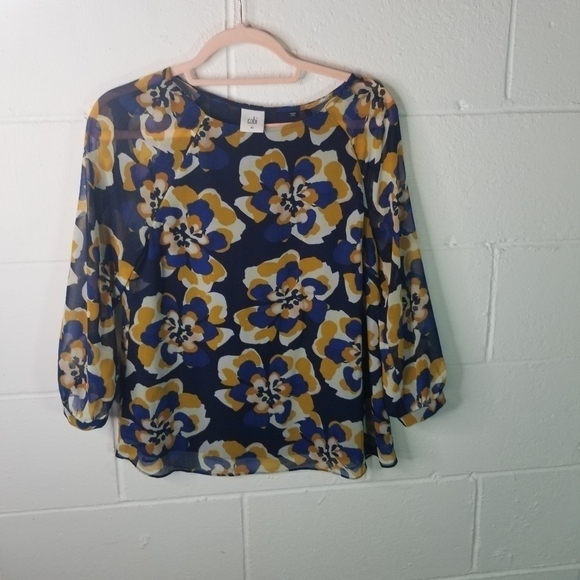 Cabi Lydia floral chiffon blouse - Picture 4 of 9